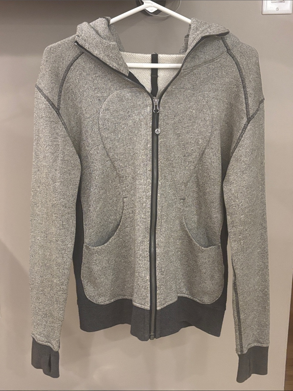 lululemon athletica Scuba Full Zip Hoodie Heather Gray Size 8